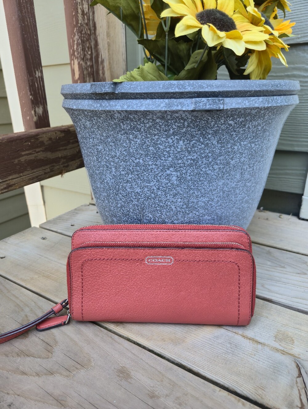 Coach Park Double Accordian Zip Wallet - Picture 3 of 13